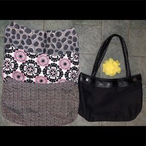 ThirtyOne Black purse with 3 changeable skirts